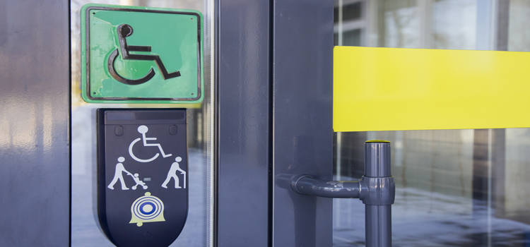 automatic handicap door opener in East La Mirada