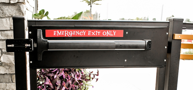 emergency push bar installation in East La Mirada